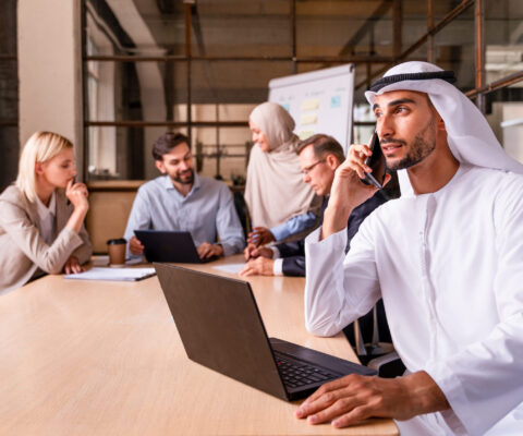 Multiethnic business team meeting in the office